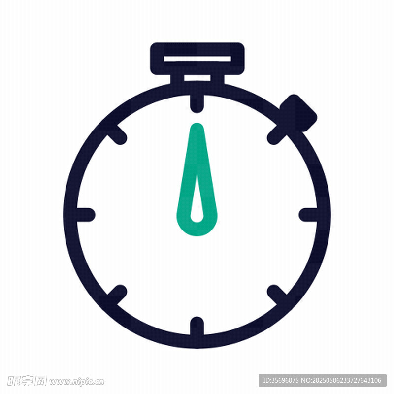 简约计时秒表图标