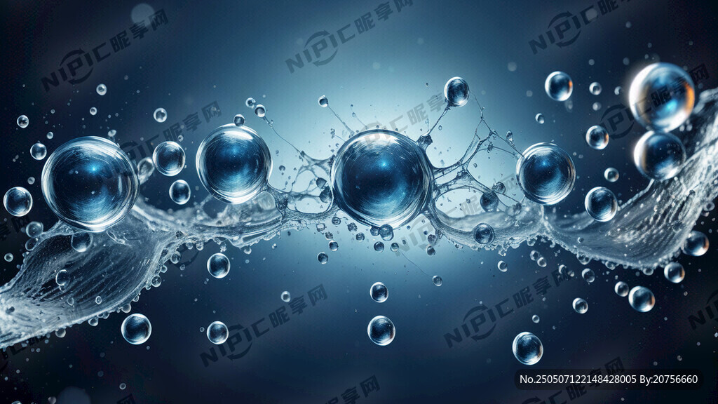 用水珠形态画出一张撒开的网