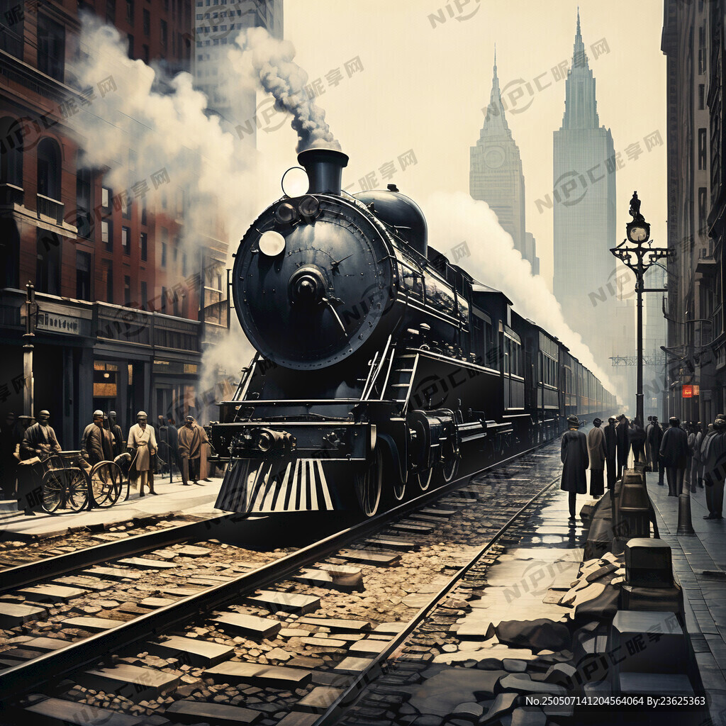 1935年纽约街景火车