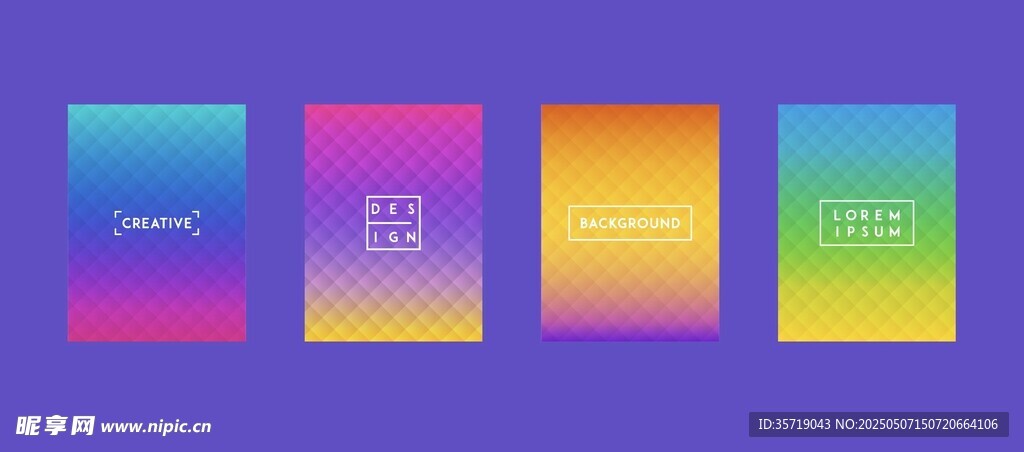 多彩渐变手机界面设计图