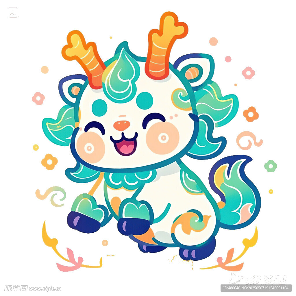 麒麟卡通简笔画