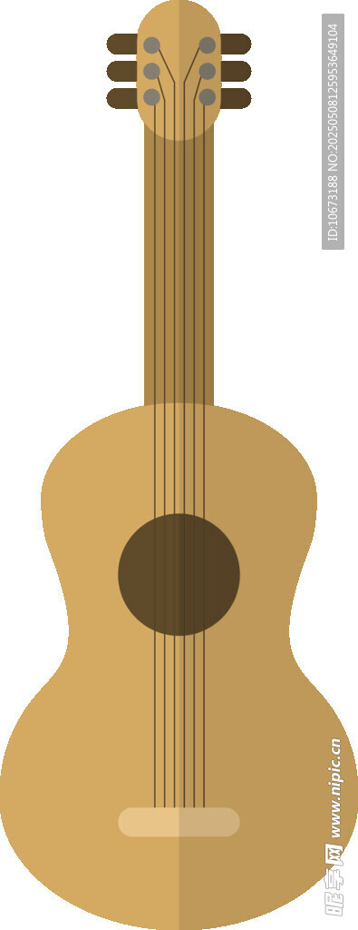 简约木质吉他图标