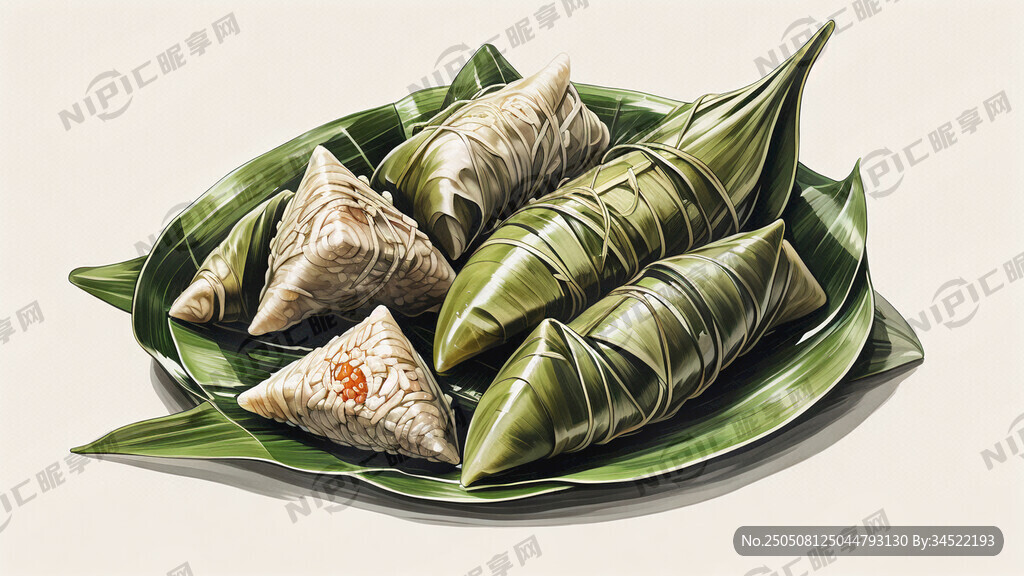粽子 粽叶 海报