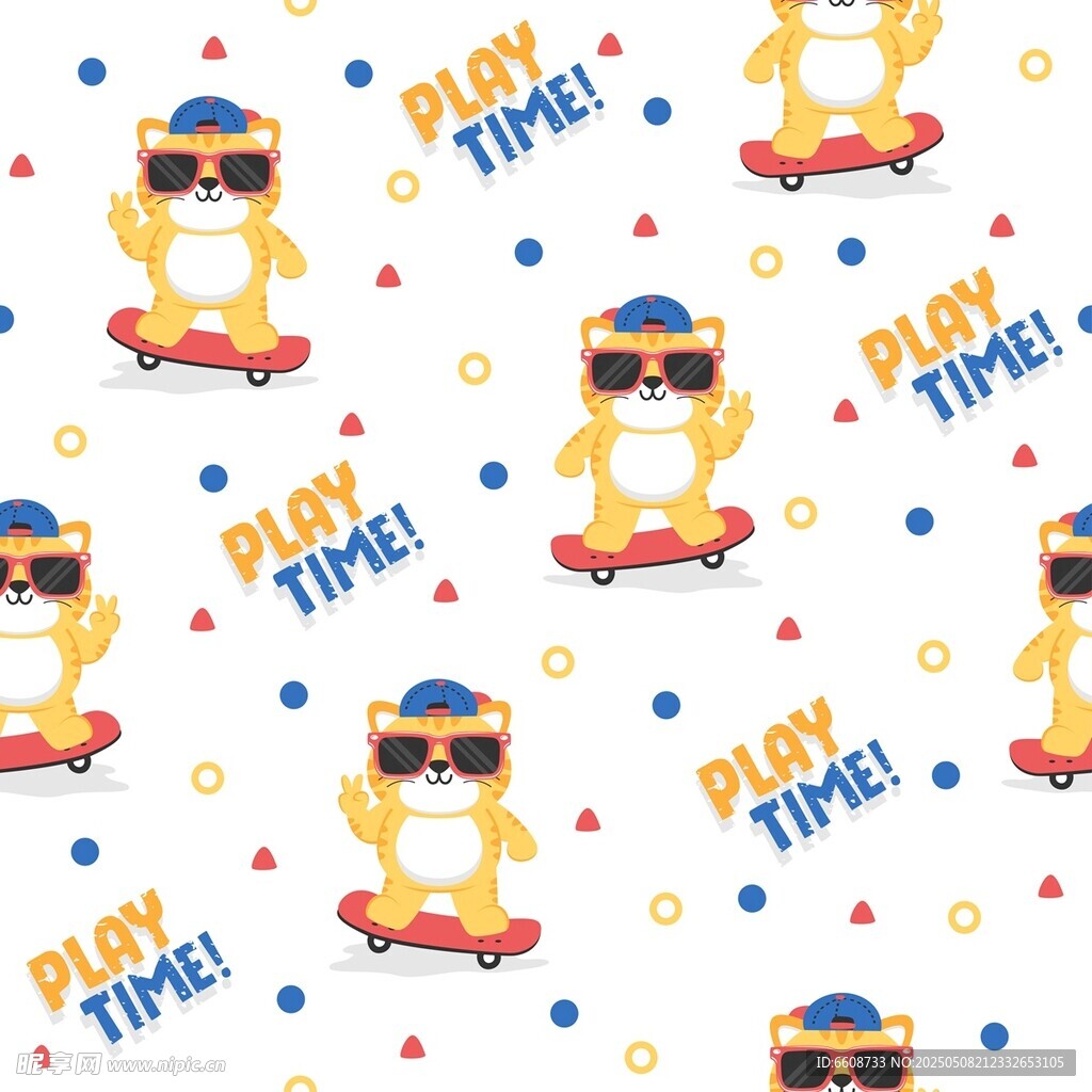 欢乐时光卡通图案背景