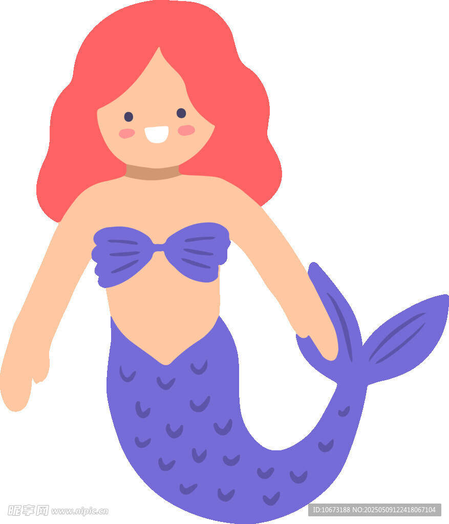 可爱卡通小美人鱼形象