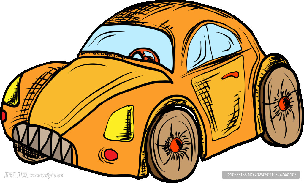 黄色卡通甲壳虫改装车