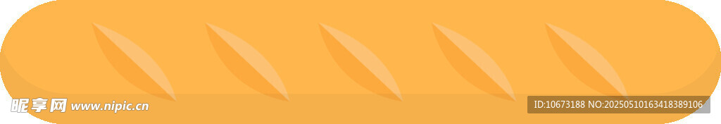 黄色条纹面包造型图案