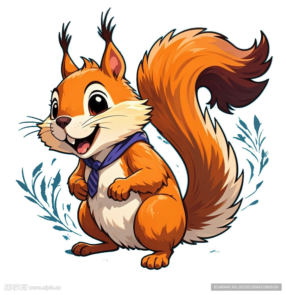 卡通松鼠抽象