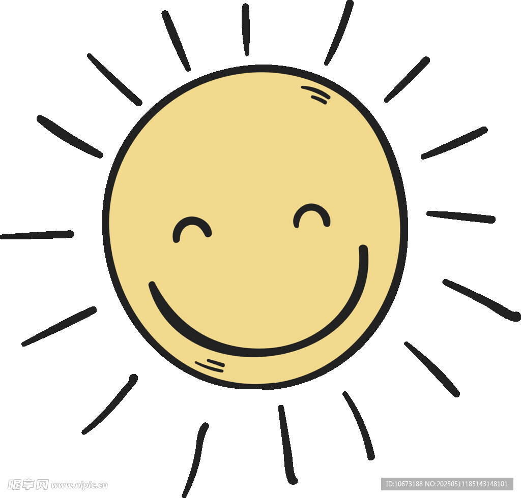 微笑太阳卡通形象