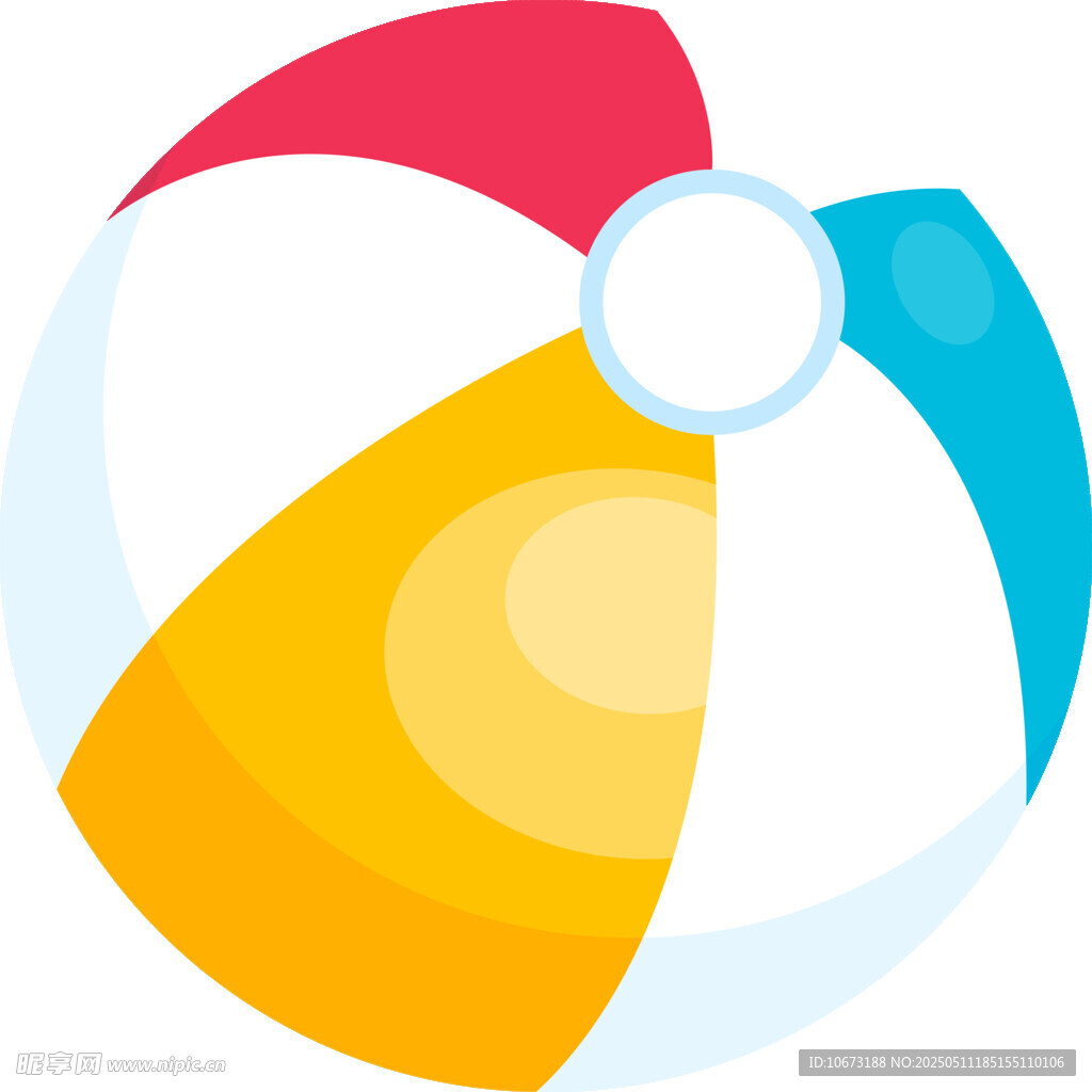 彩色沙滩球图标