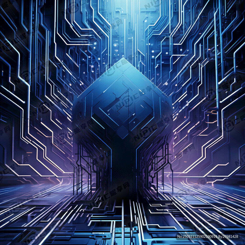 赛博朋克风格数字艺术 光效文字