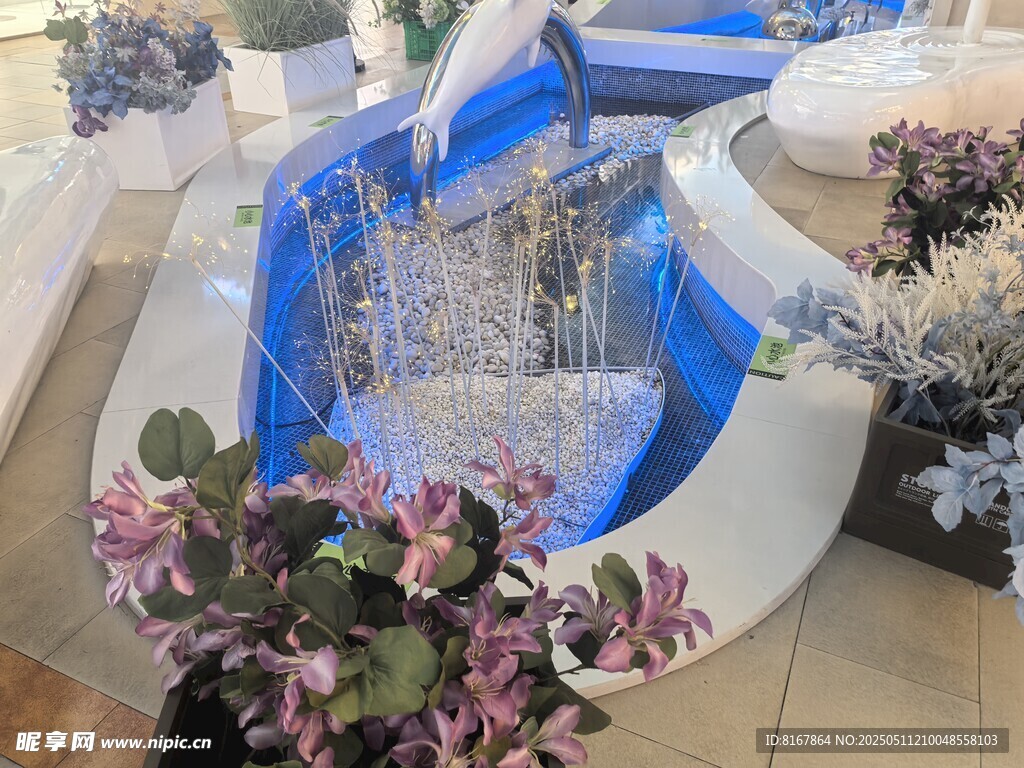 室内精致水景花卉景观