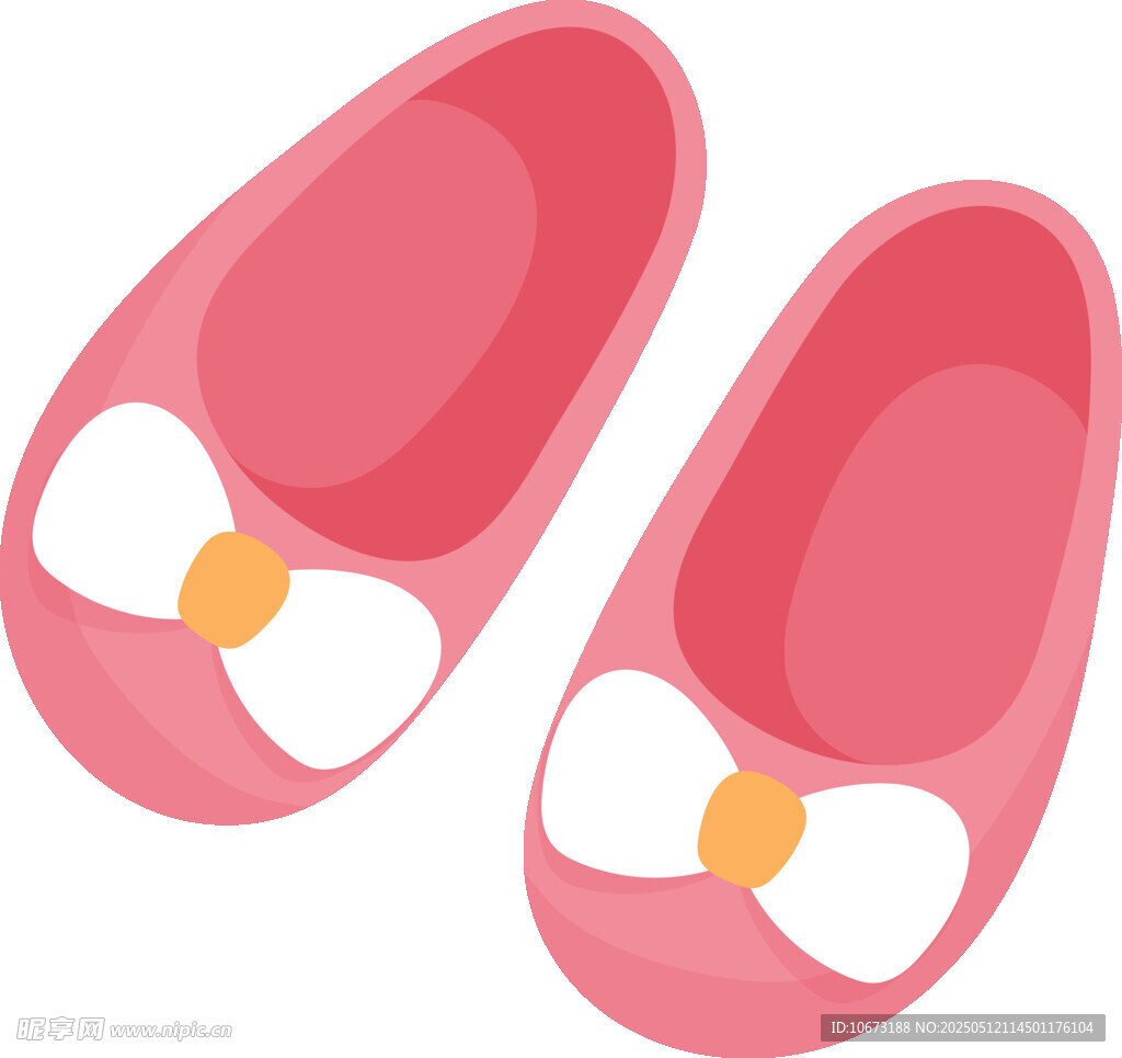 粉色蝴蝶结女童平底鞋