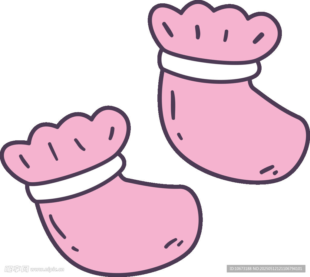 可爱粉色婴儿袜