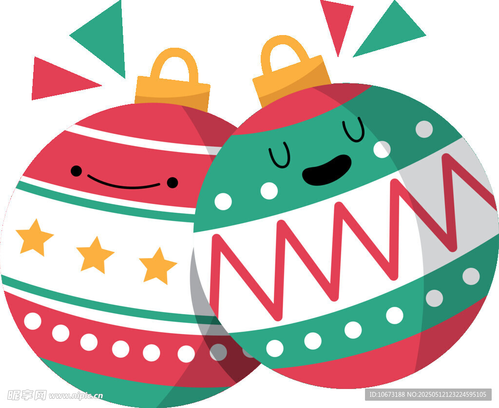 可爱圣诞装饰球