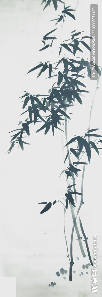 水墨竹子写意画