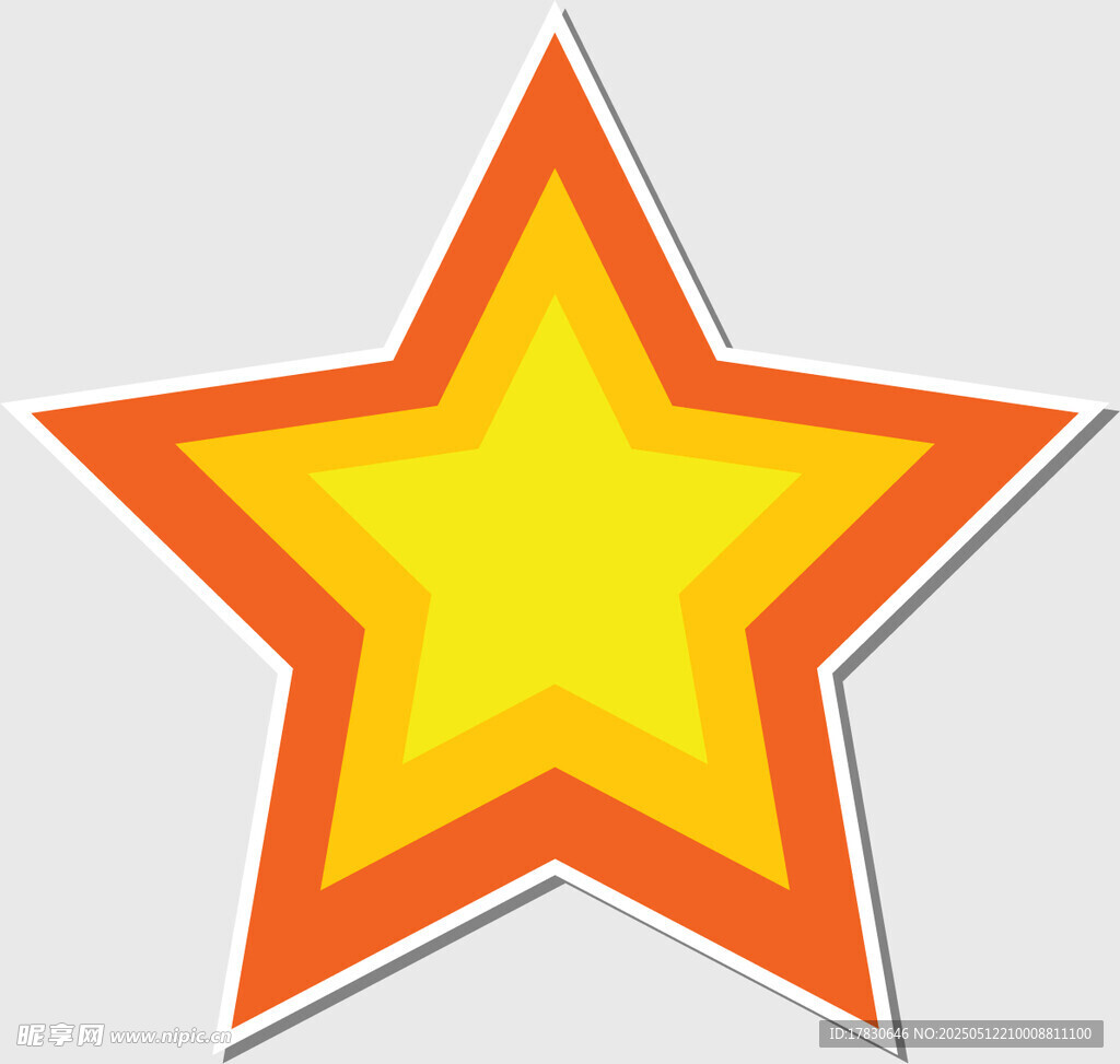 黄色五角星图标