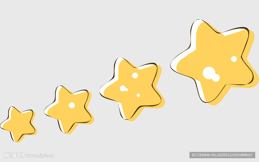 金色星星排列渐变图案