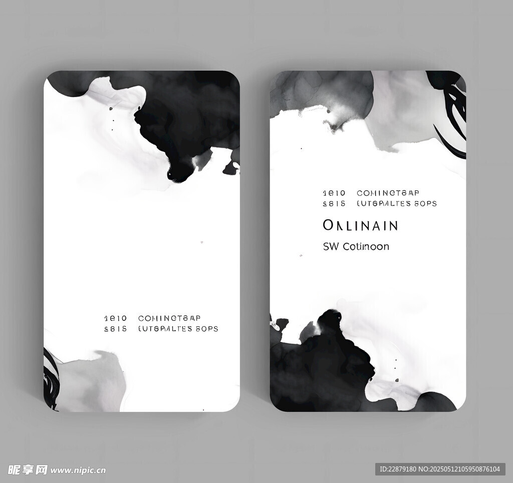 水墨名片背景