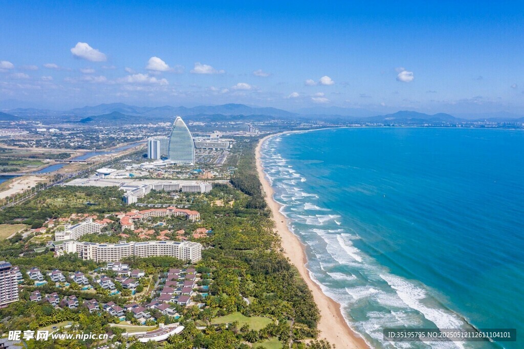 海滨城市美丽海岸线风光