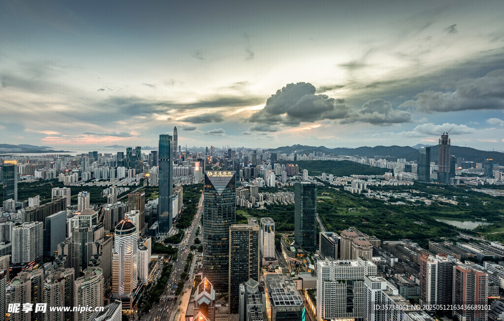 都市繁华天际线景观