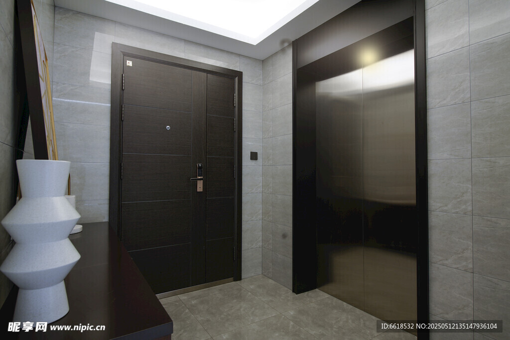 现代玄关样板间电梯厅