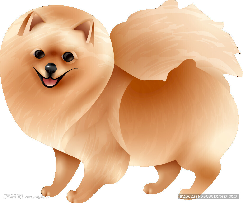 可爱博美犬卡通形象