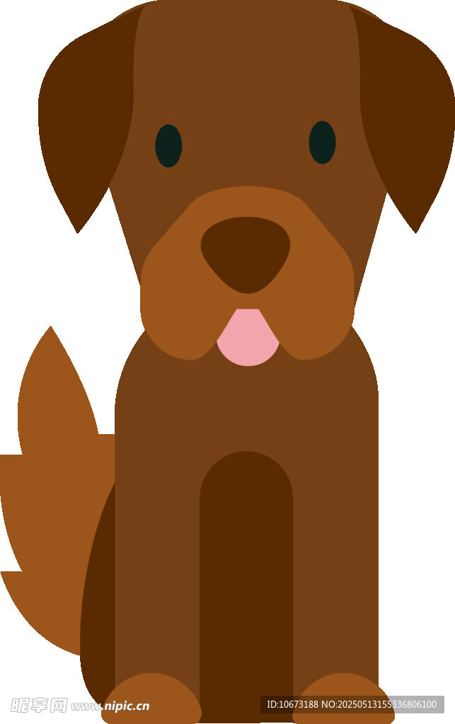 可爱棕色小狗吐舌卖萌