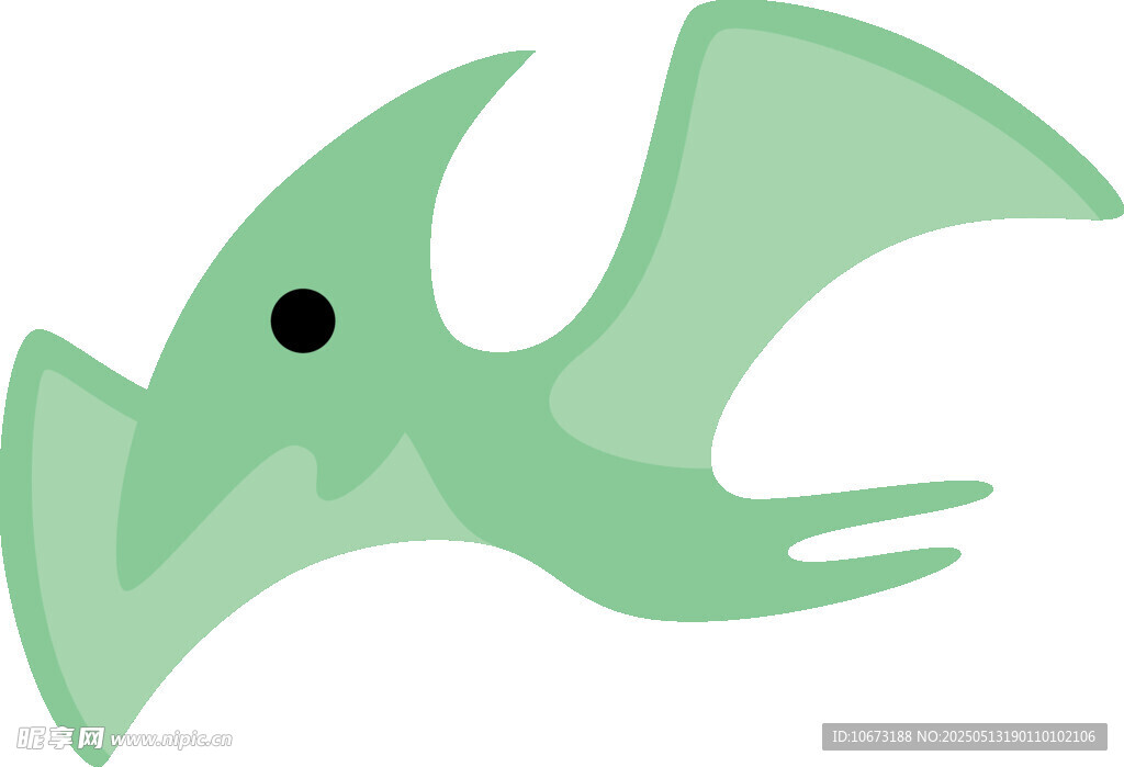 绿色卡通蝙蝠形象