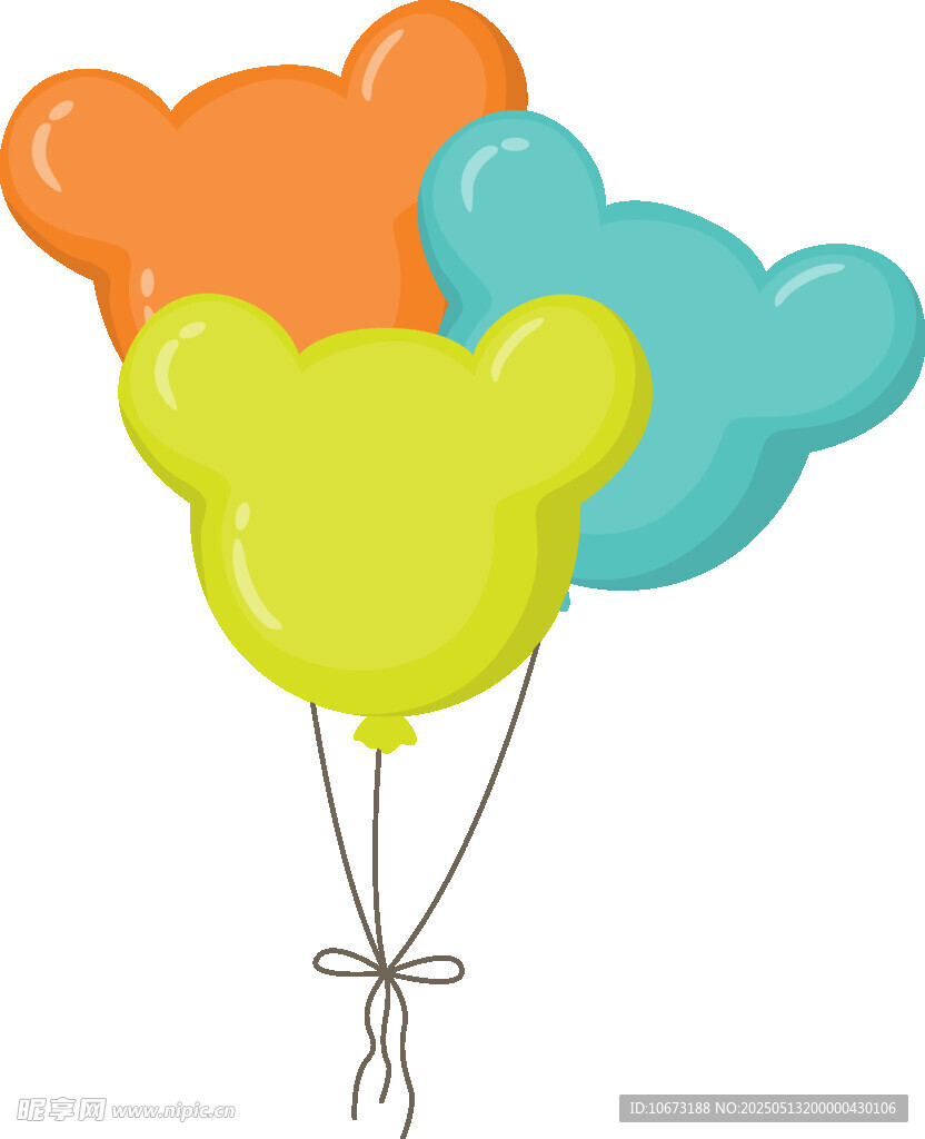 米奇形状彩色气球