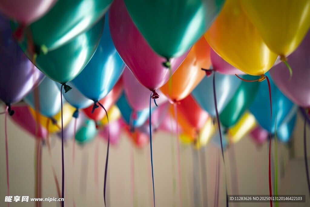 彩色气球营造欢乐氛围