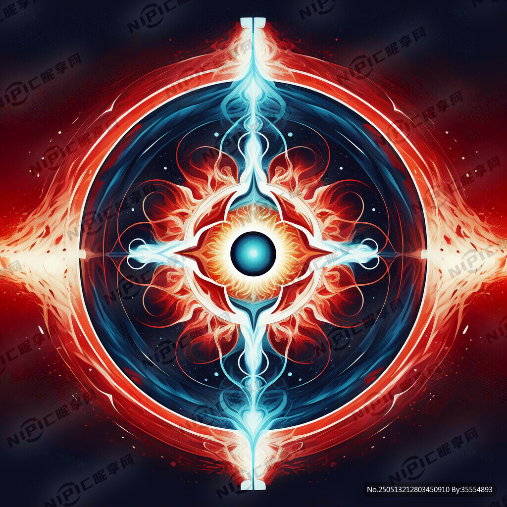 太极宇宙图 红蓝相间 很震撼