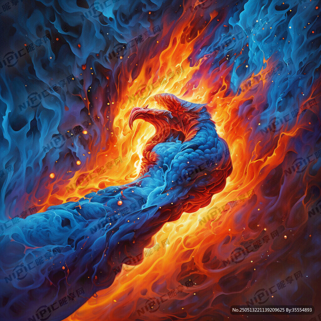 橙蓝相间 很震撼