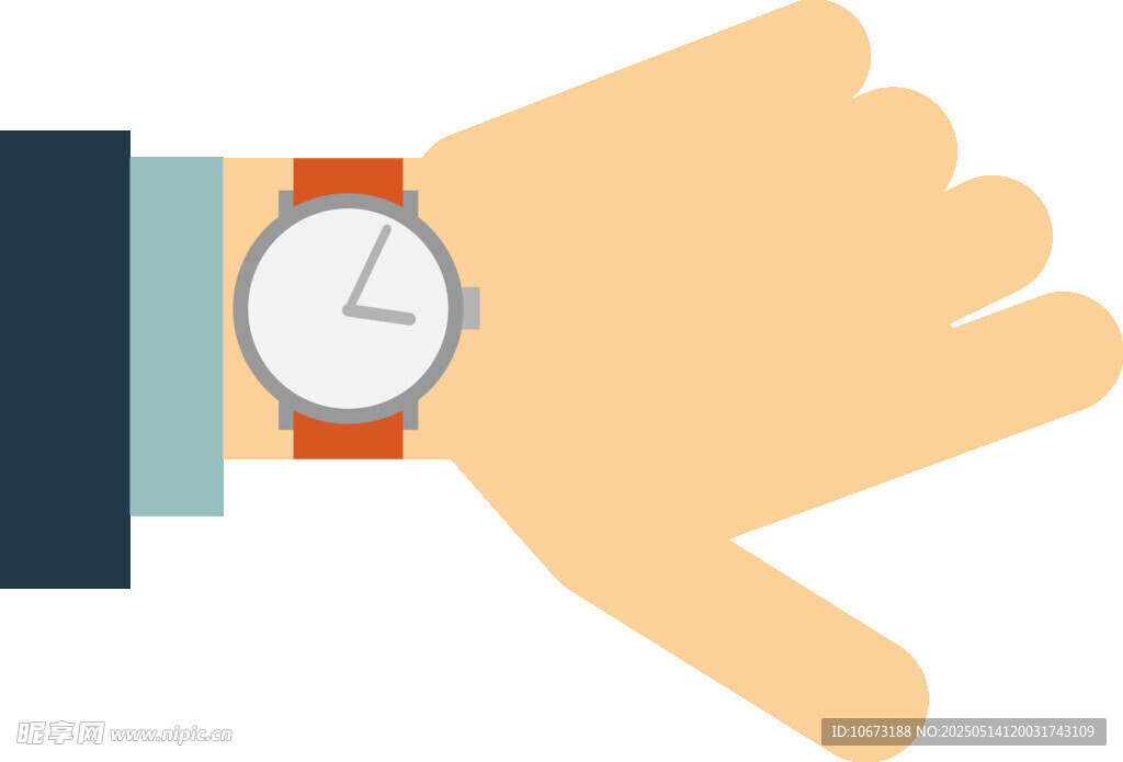 手表佩戴手势示意