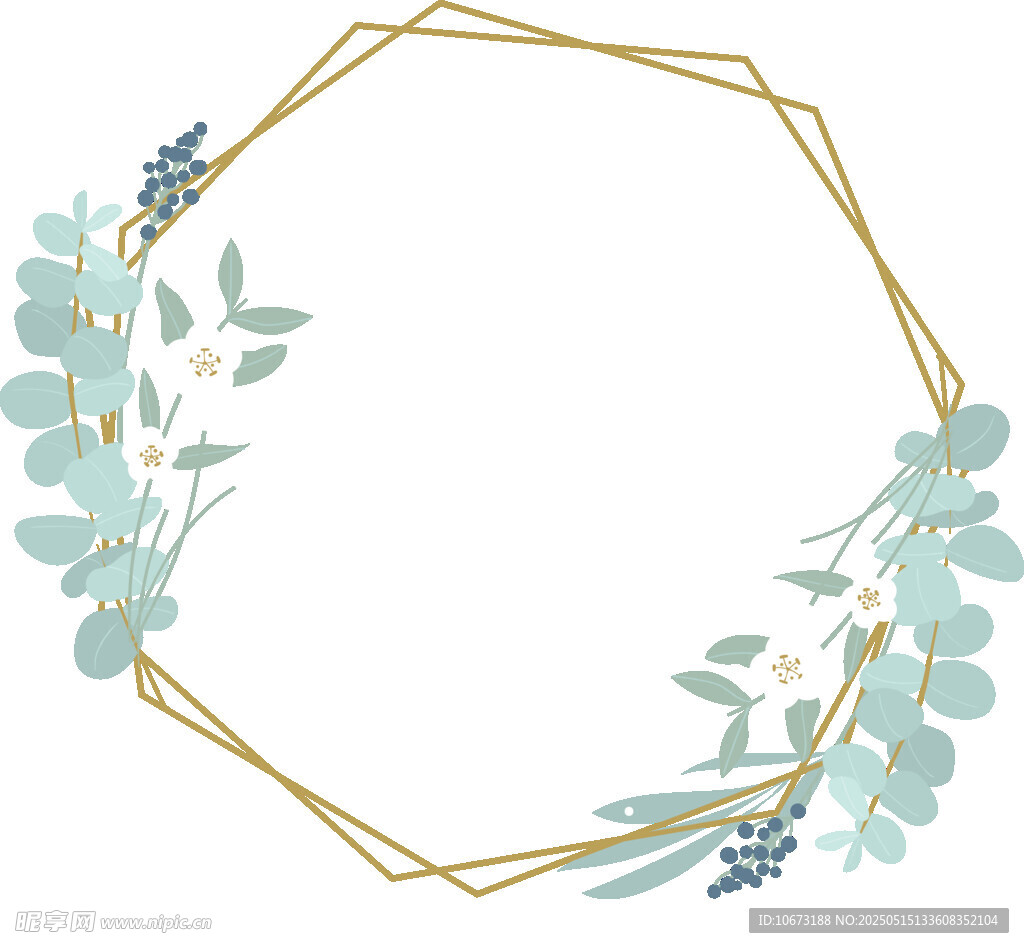 几何花环装饰图案