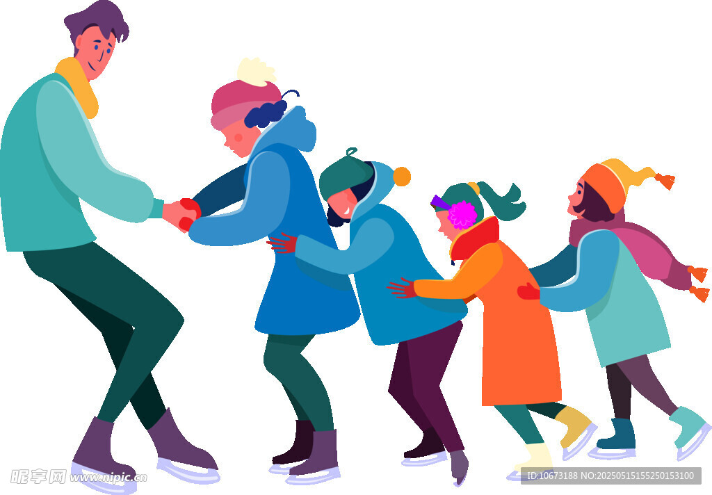 家庭欢乐滑冰时刻