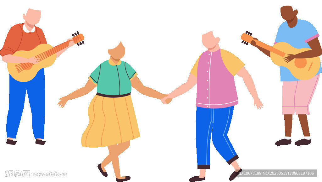 老人欢乐共舞弹唱瞬间