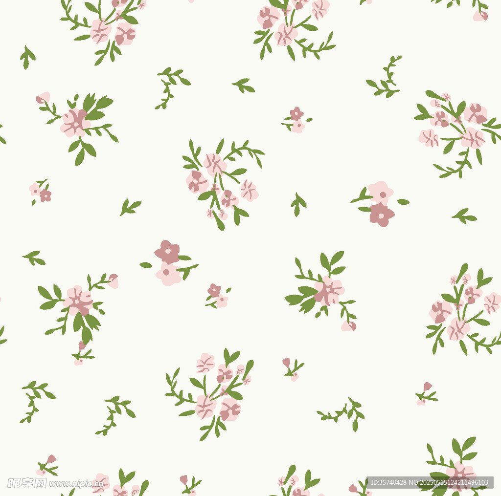 粉色花卉图案无缝背景