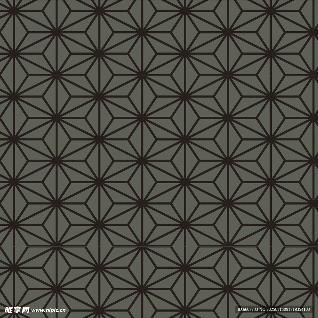 几何线条构成的黑色花纹图案