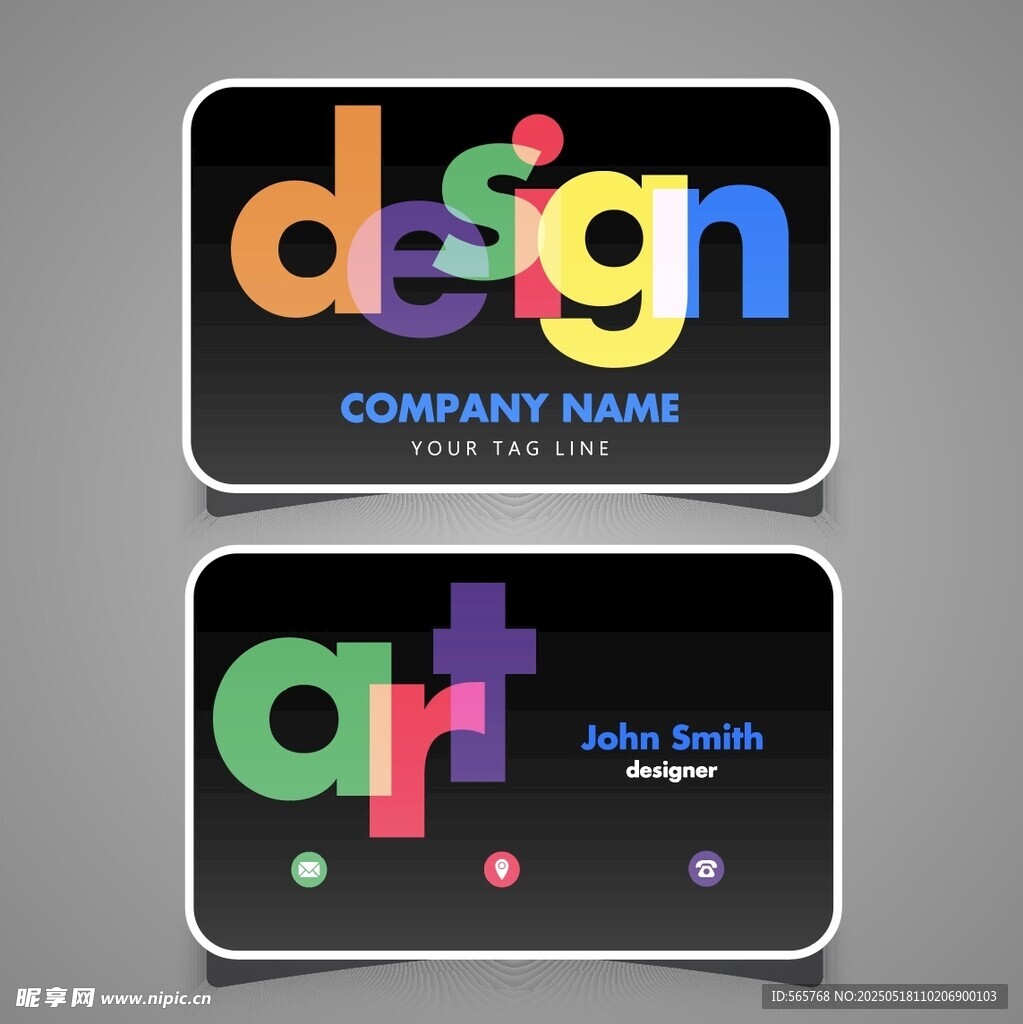 创意艺术设计名片展示