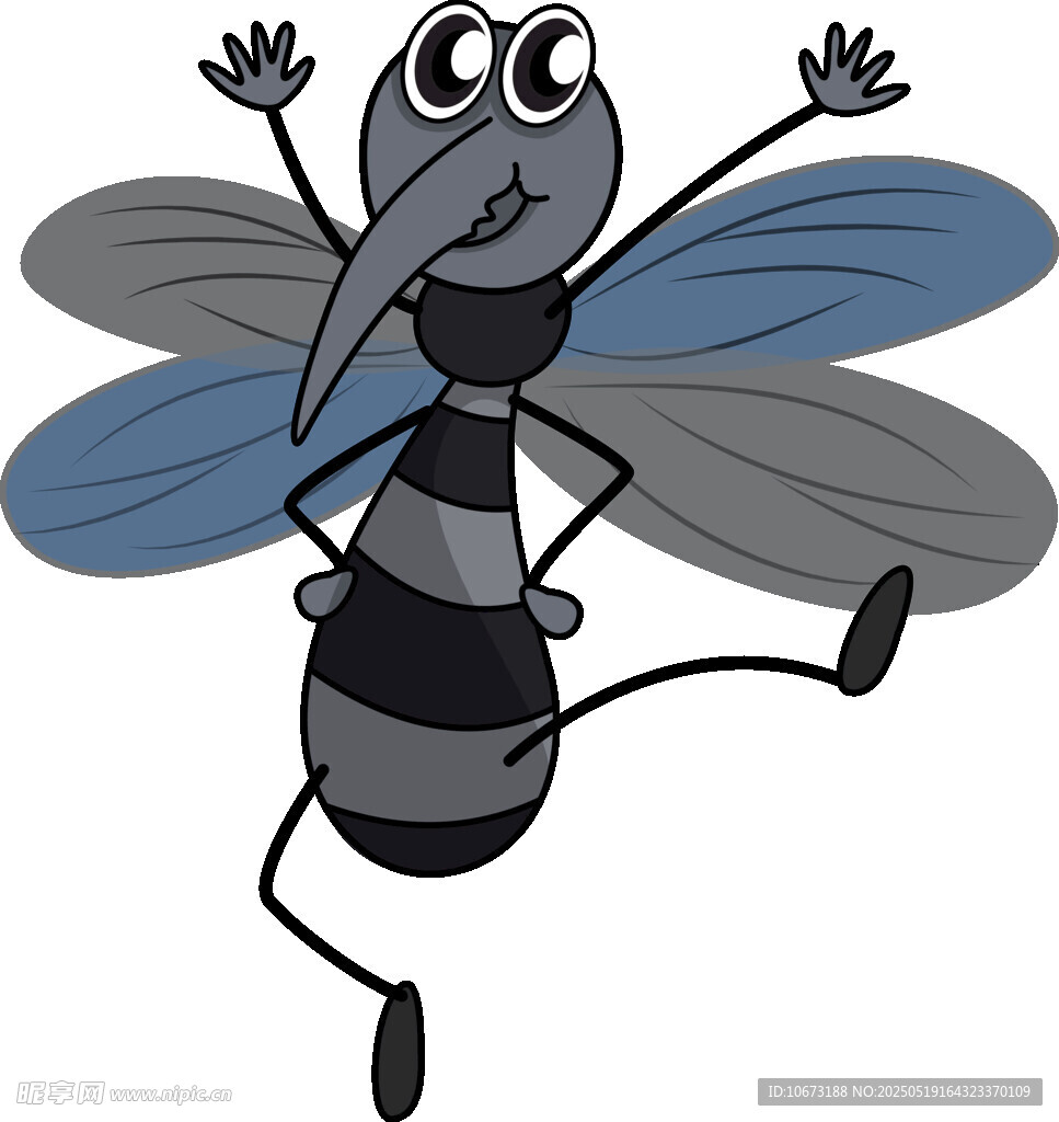跳舞的卡通蚊子