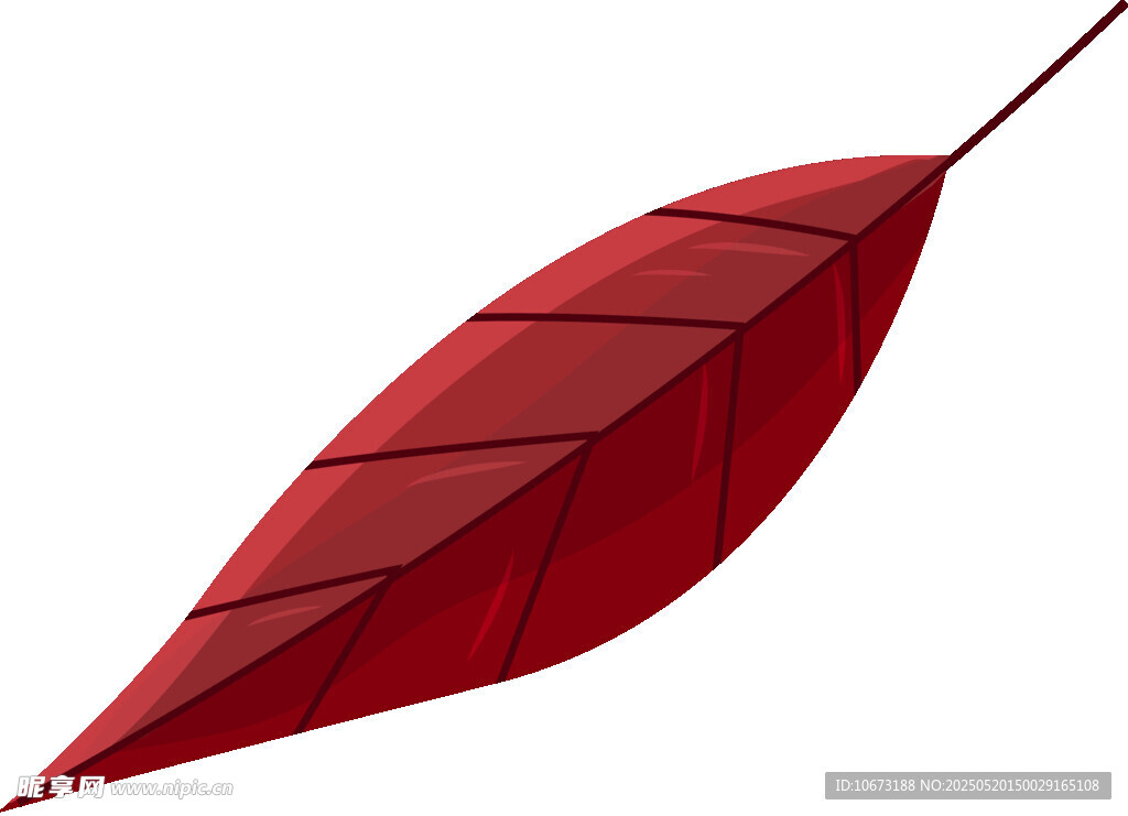 红色叶片插画