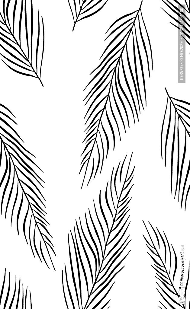 简约棕榈叶图案背景