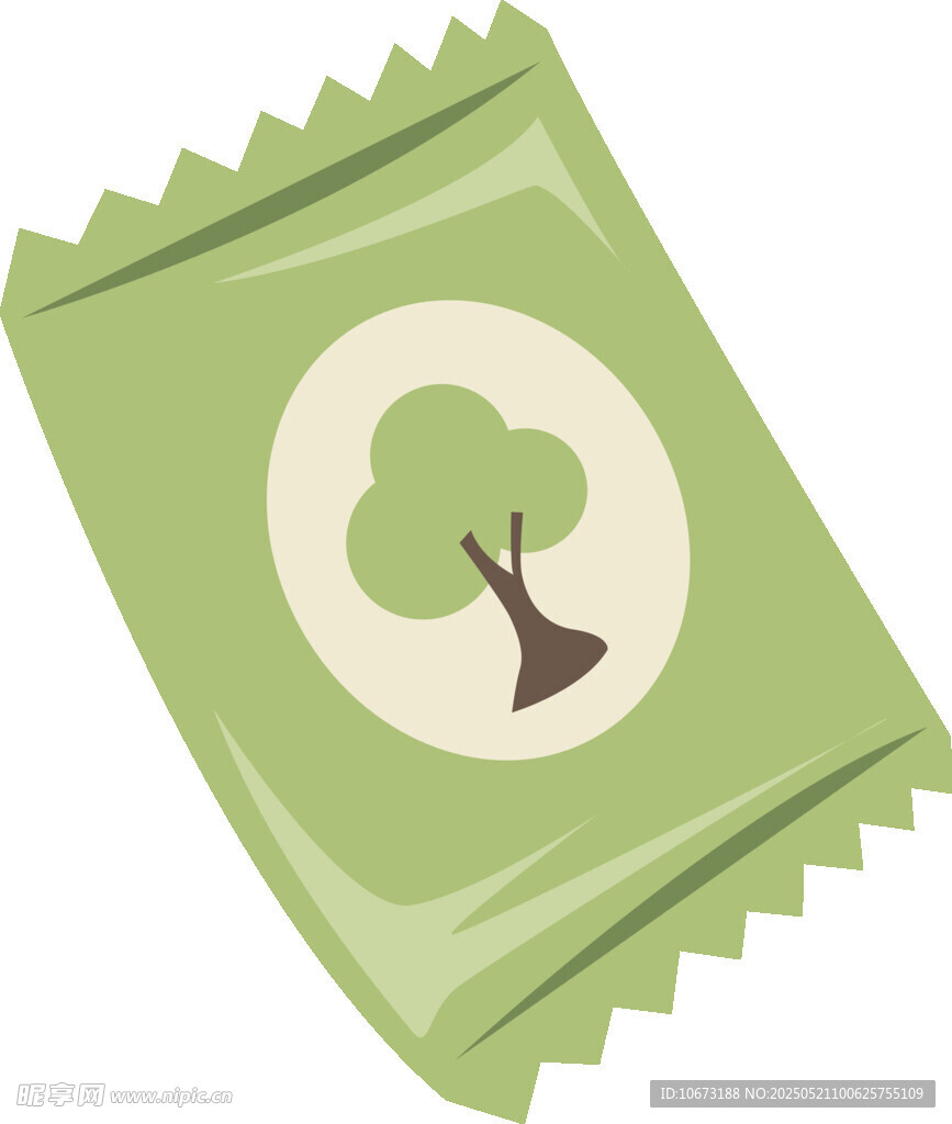 绿色树标零食包装袋