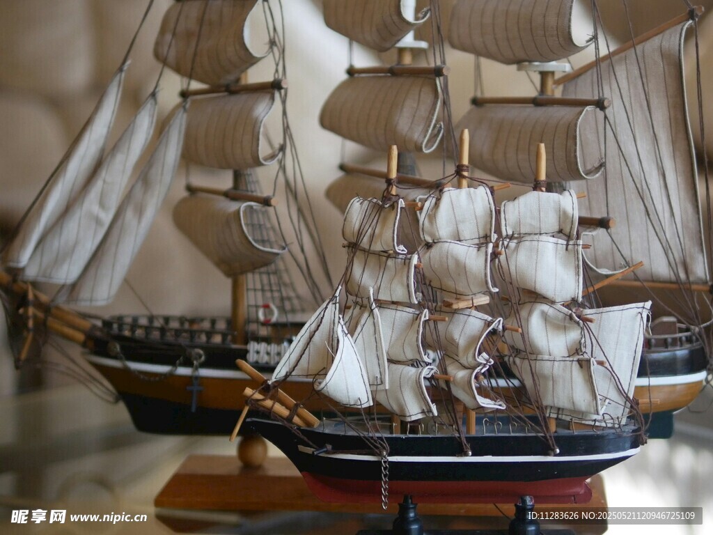 复古帆船模型展示