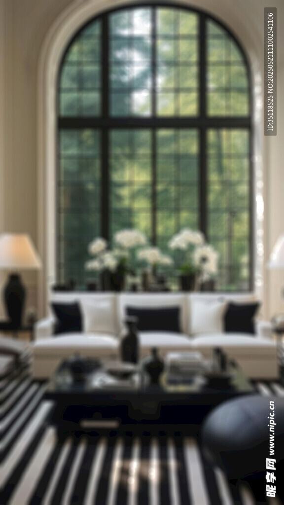 欧式客厅大窗优雅空间