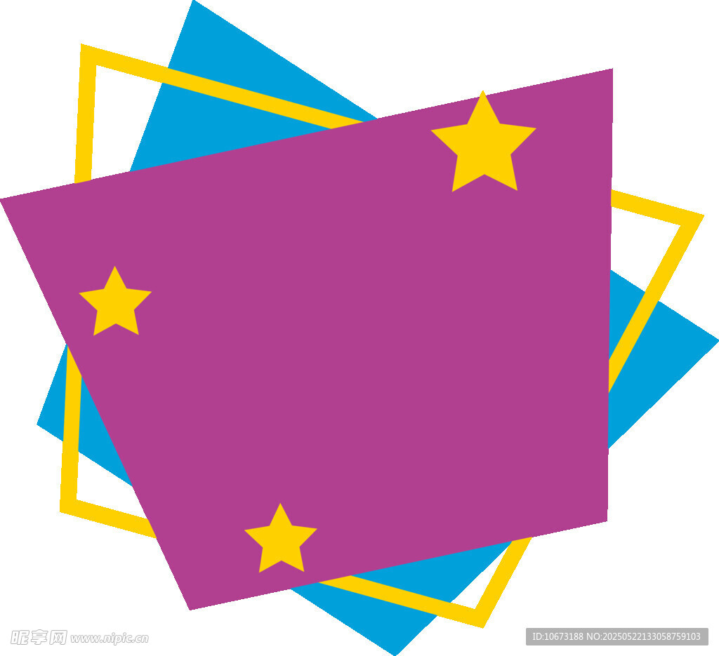 多彩几何星形装饰图案