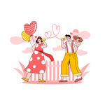 甜蜜情侣浪漫互动瞬间七夕520