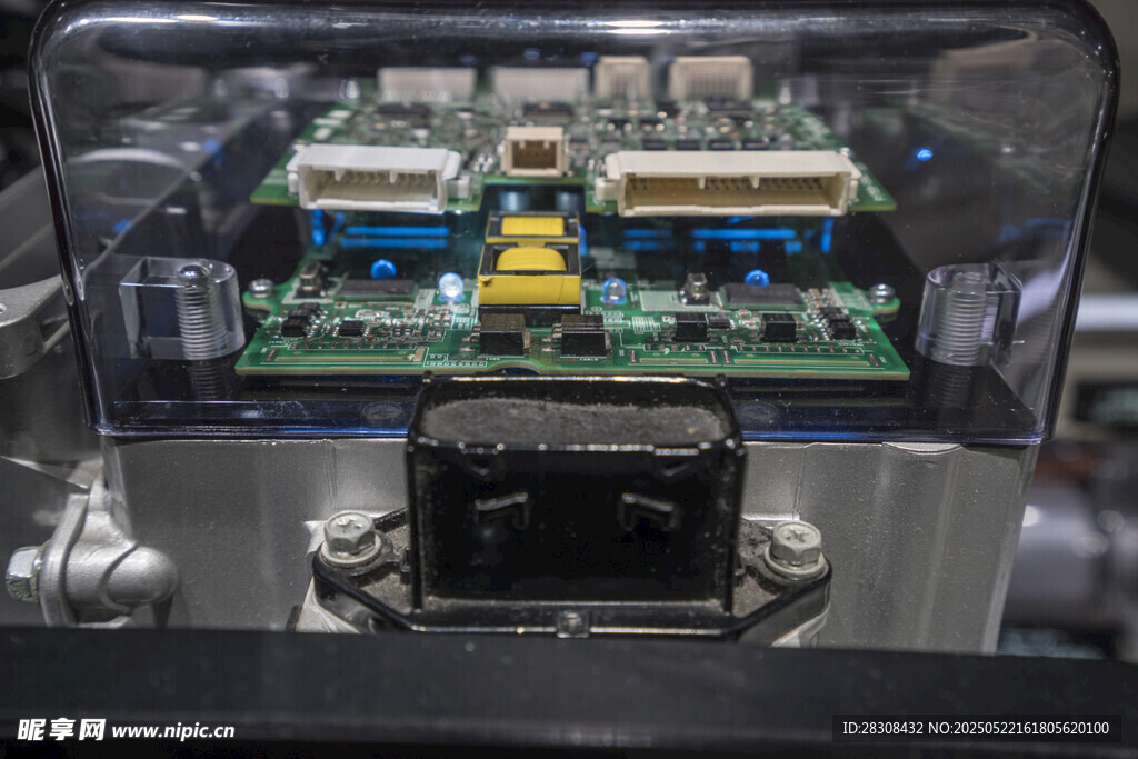 电子电路板组件特写