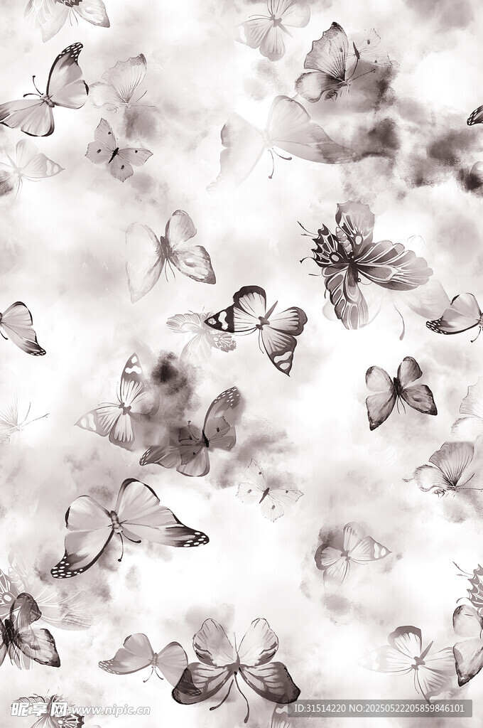 梦幻蝴蝶飞舞背景图